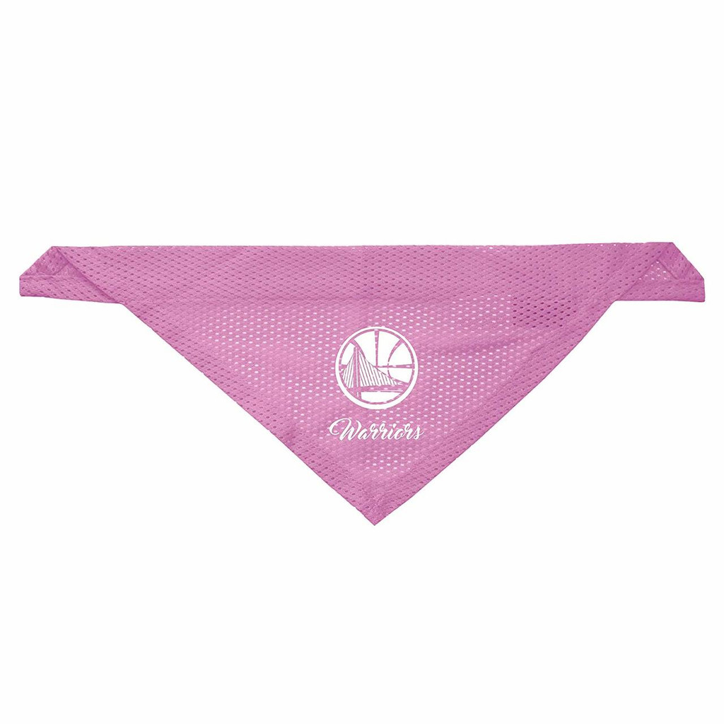 Golden State Warriors Dog Pet Pink Mesh Jersey Bandana