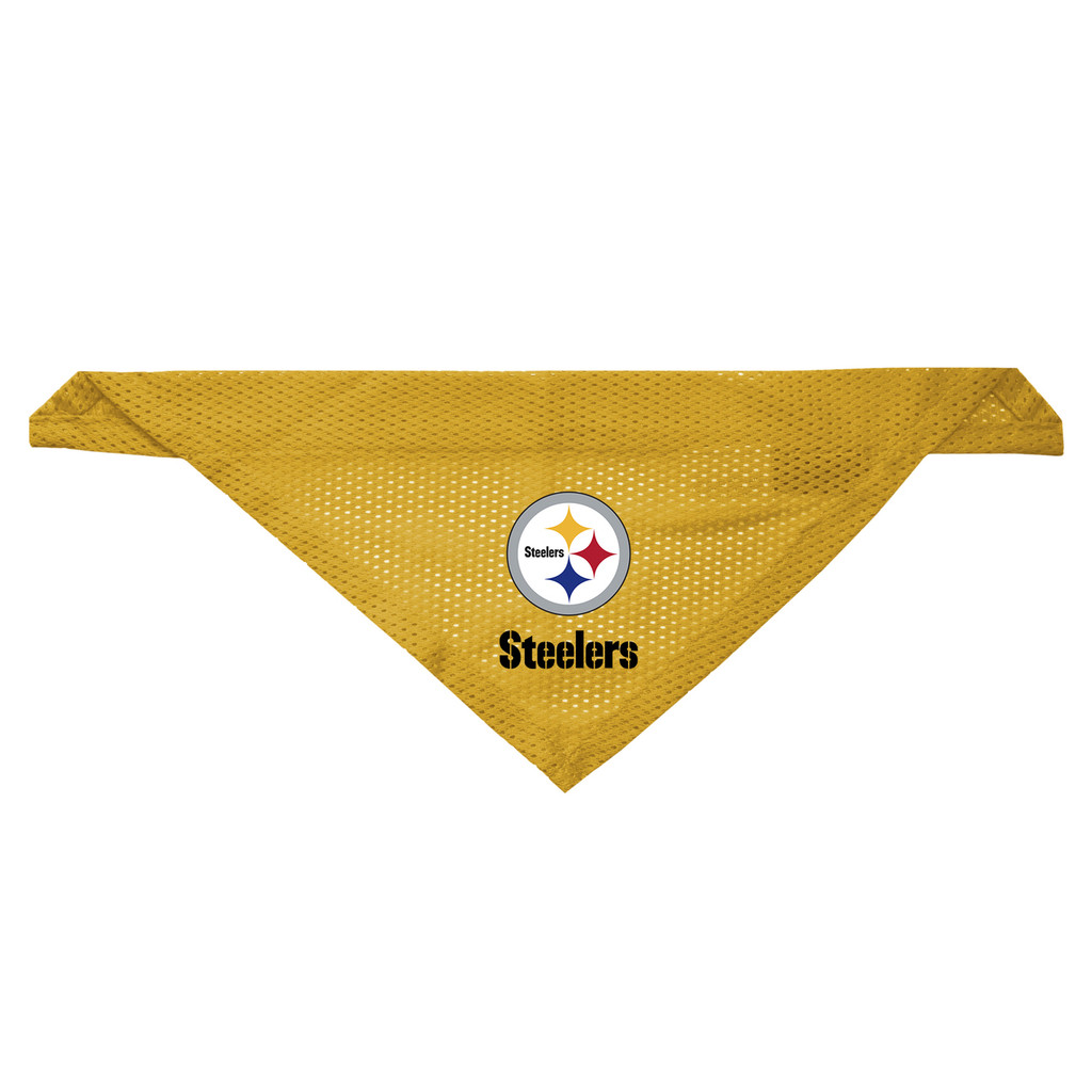 Pittsburgh Steelers Dog Pet Mesh Jersey Bandana Gold LE