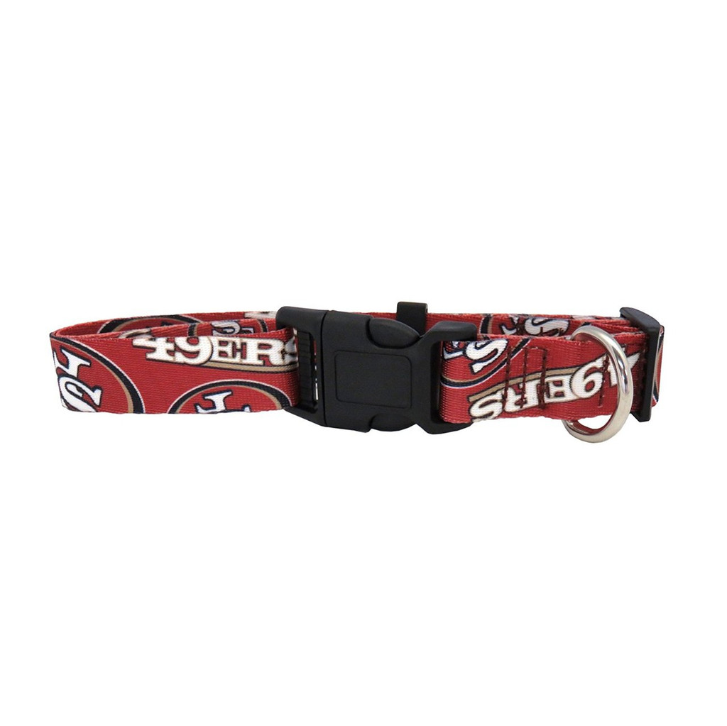 San Francisco 49ers Dog Pet Adjustable Nylon Logo Collar 