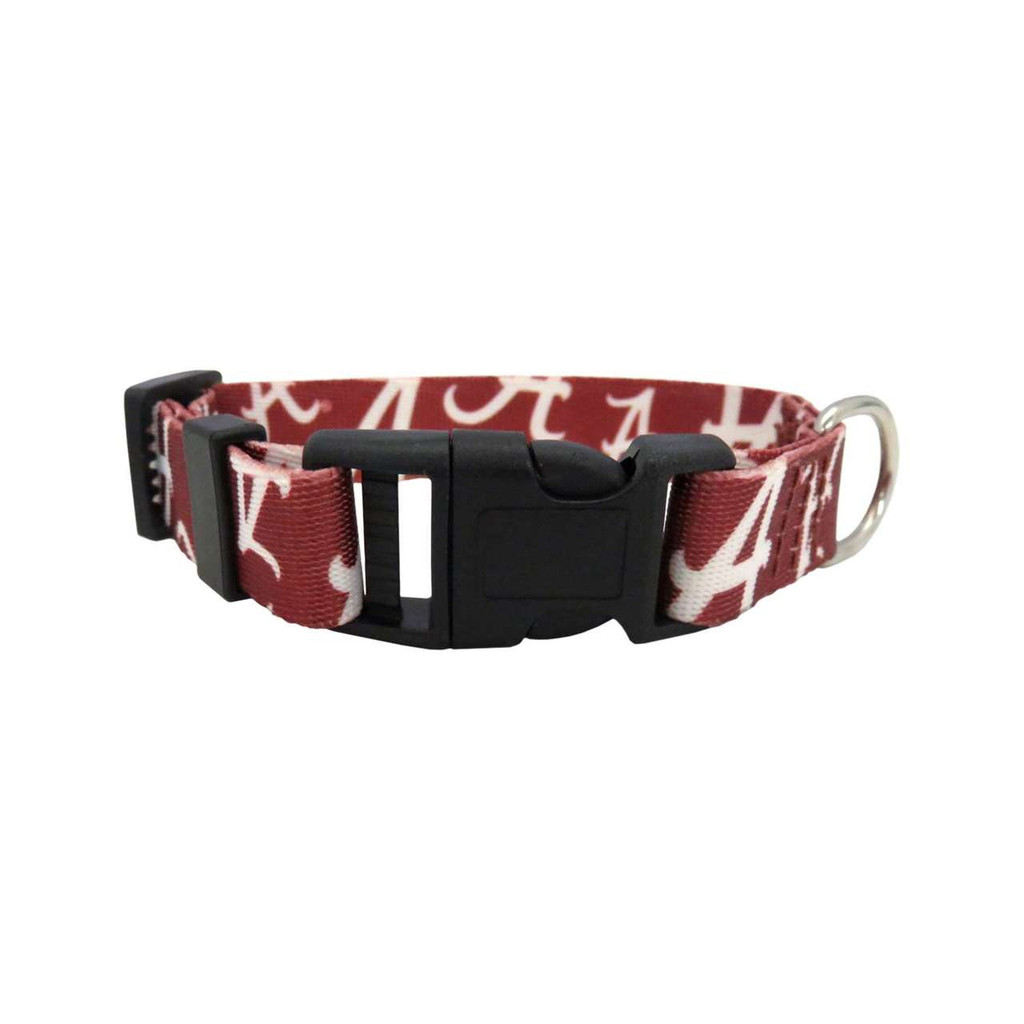 Alabama Crimson Tide Dog Pet Adjustable Nylon Logo Collar 
