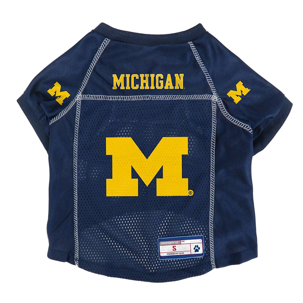 Michigan Wolverines Dog Pet Premium Alternate Mesh Football Jersey LE 