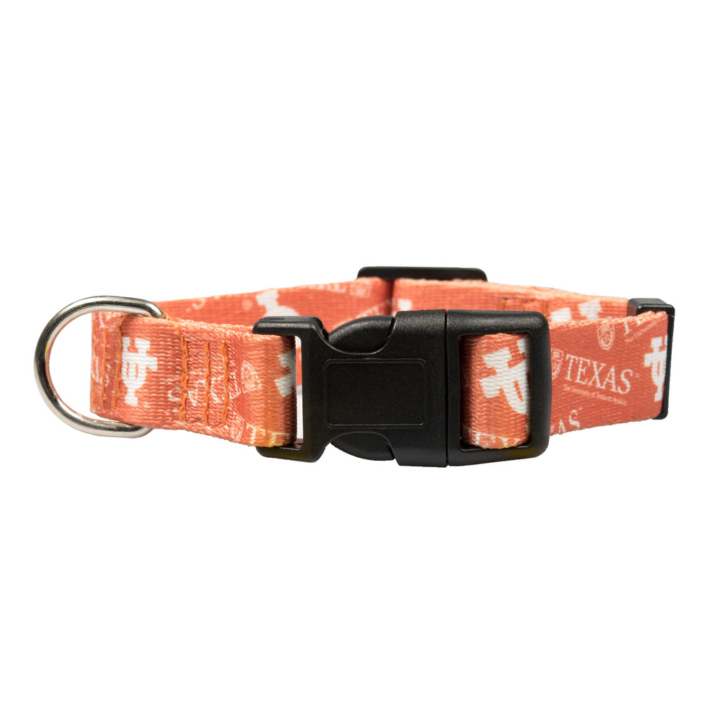 Texas Longhorns Dog Pet Adjustable Nylon Logo Collar 