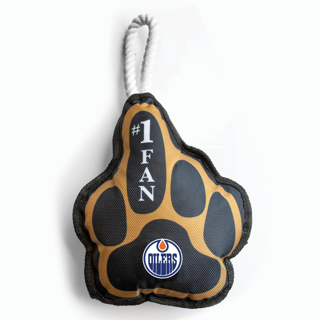 Edmonton Oilers Number One Fan Dog Pet Toy 