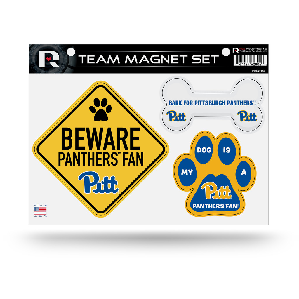 Pitt Panthers Pet Dog Magnet Set Beware Fan