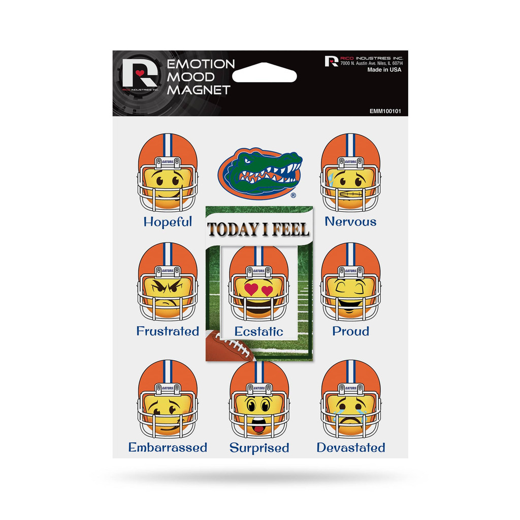 Florida Gators Emoji Emotion Mood Magnet Set w/ Movable Today Frame