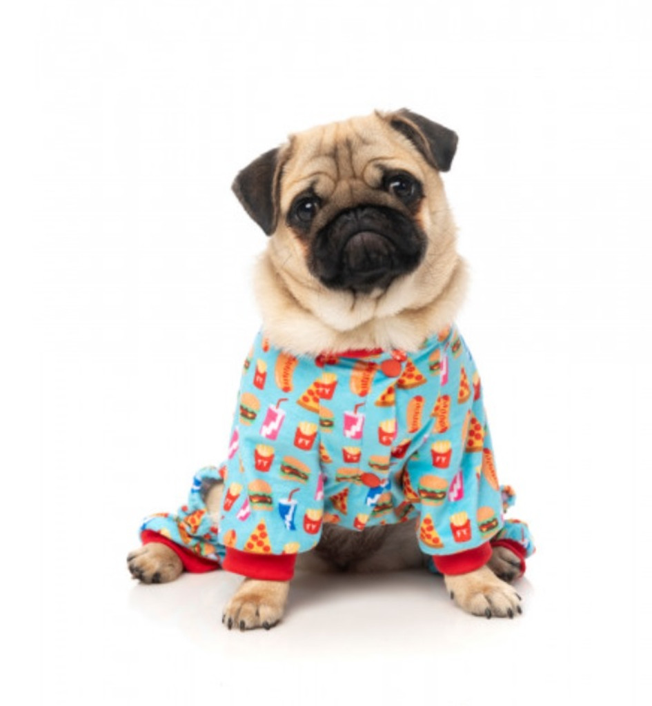 Supersize Me Dog Cat Premium Pajamas PJs Hot Dog Pizza Super Soft