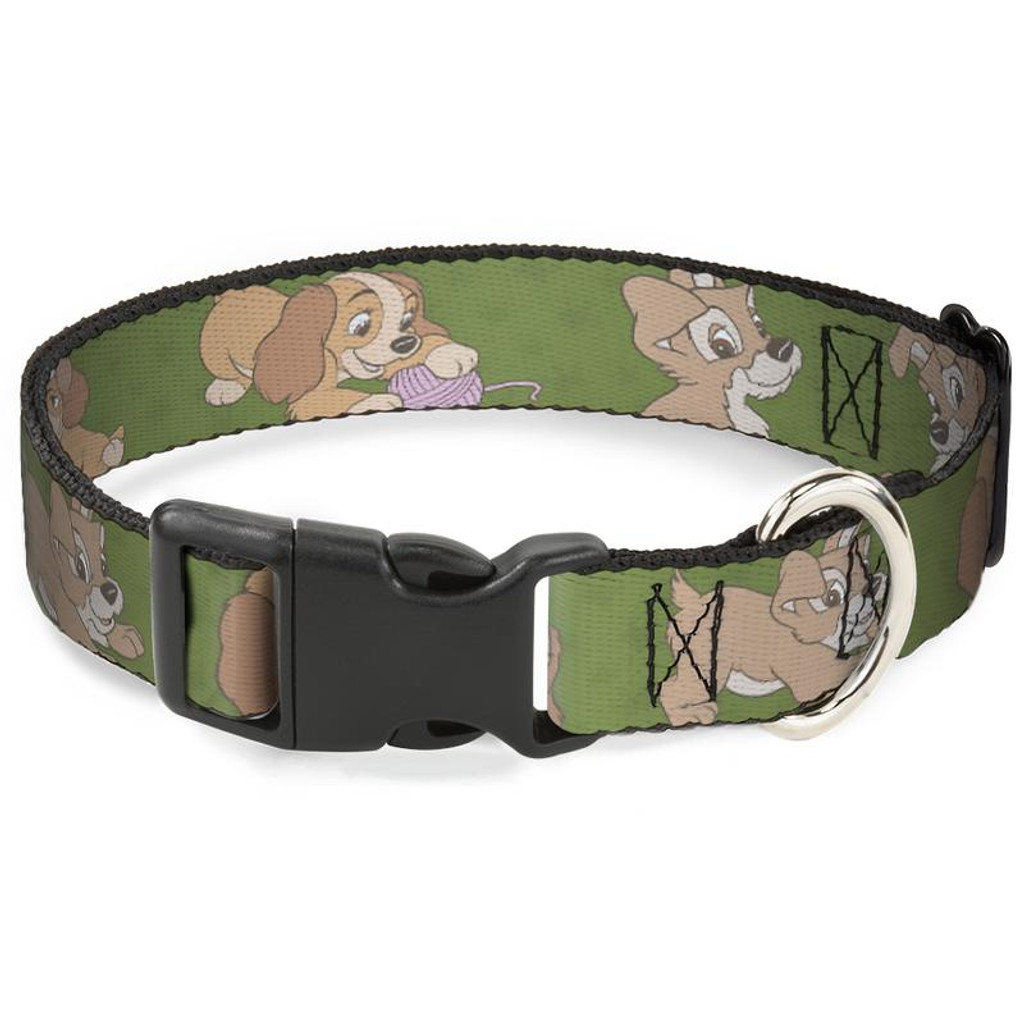 Lady & The Tramp Premium Dog Collar 6-Pose As Pups Disney Licensed