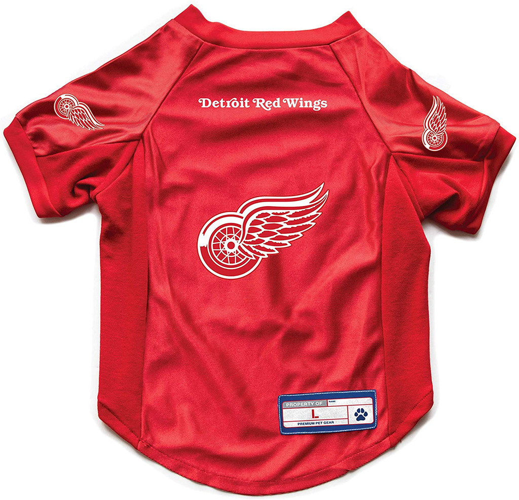 Detroit Red Wings Dog Deluxe Stretch Jersey Big Dog Size