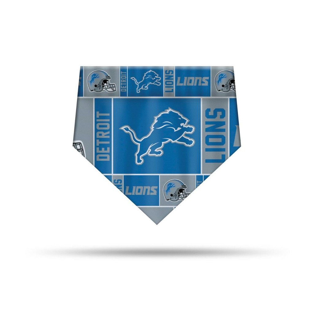 Detroit Lions Dog Cat Bandana Premium Over Collar