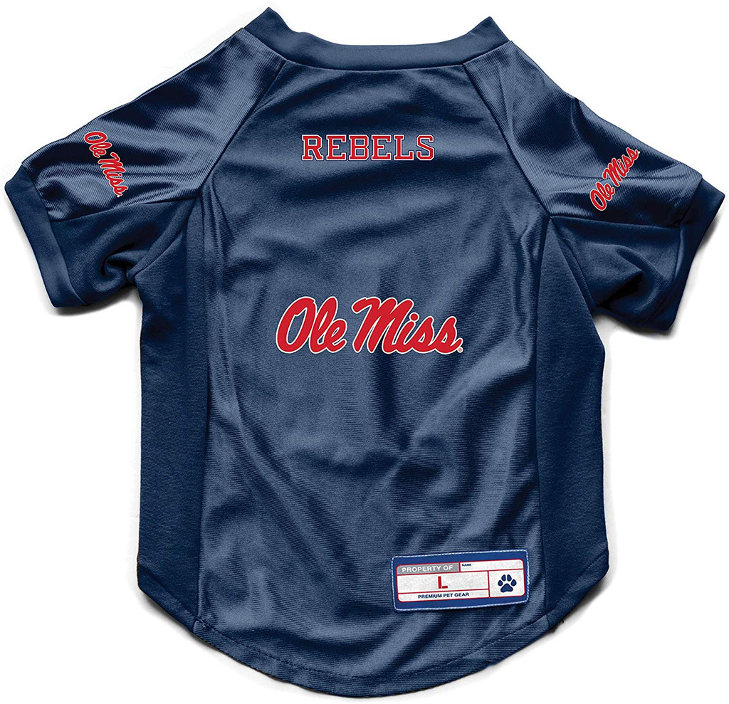 Mississippi Ole Miss Rebels Dog Deluxe Stretch Jersey Big Dog Size