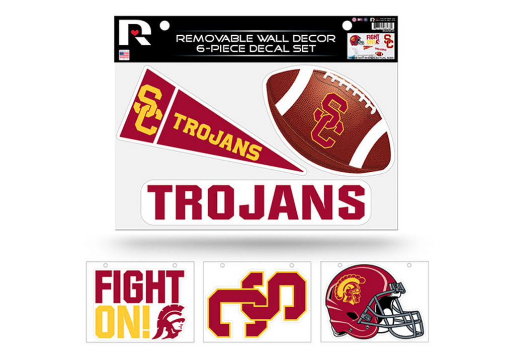 USC Trojans Removable Wall Decor 6pc Set Premium Decals