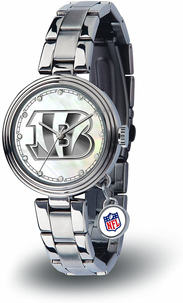 Cincinnati Bengals Women's Charm Watch Mother Of Pearl