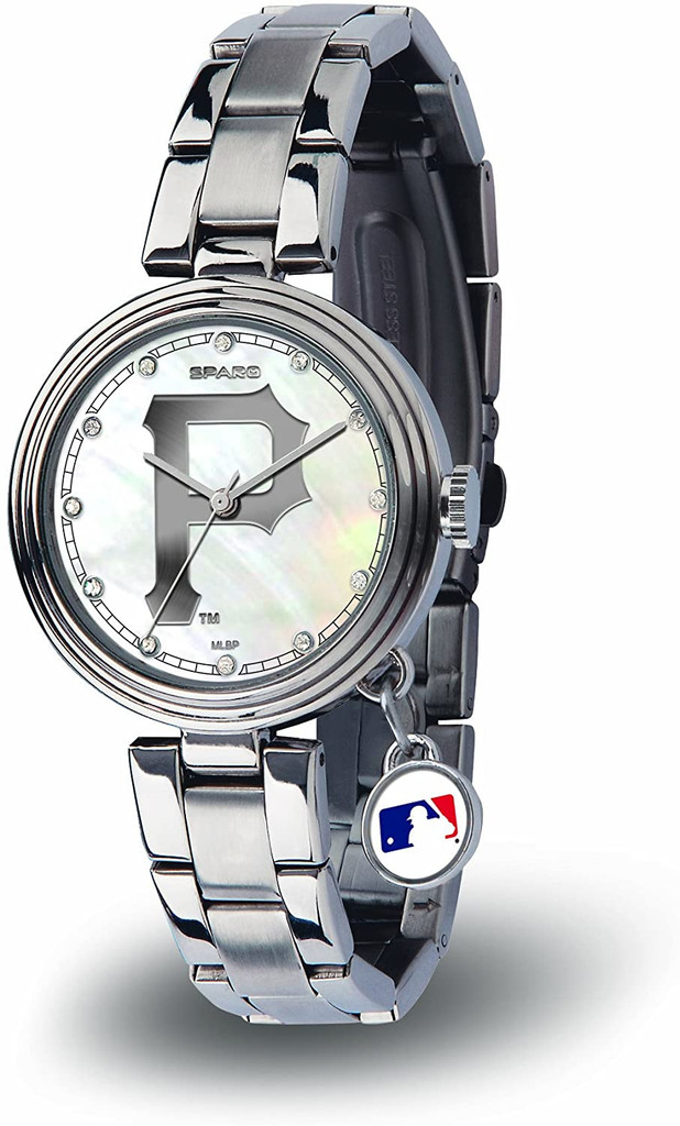 Pittsburgh Pirates Women's Charm Watch Mother Of Pearl