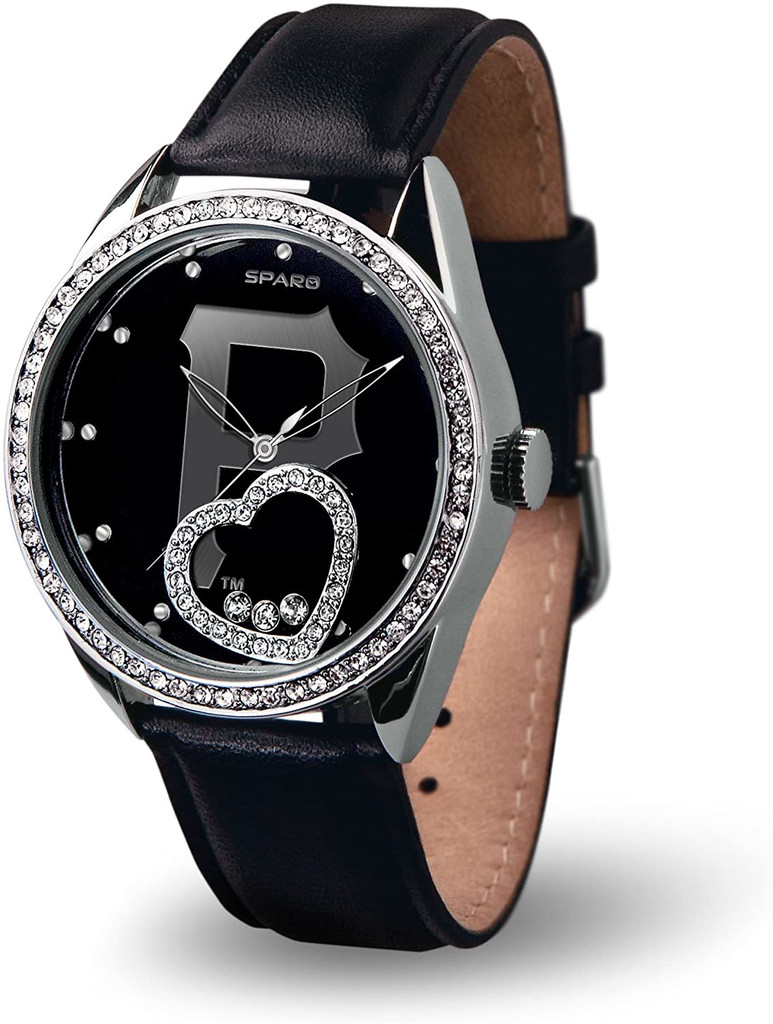 Pittsburgh Pirates Women's Beat Watch Floating Heart Crystals