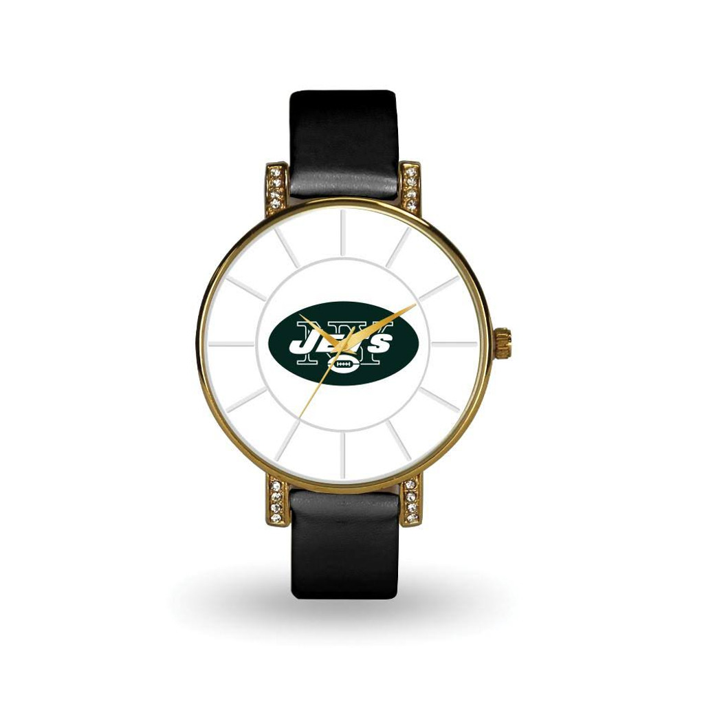 New York Jets Women's Lunar Watch w/ Crystal Accents