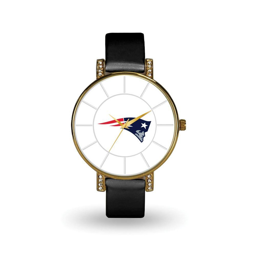 New England Patriots Women's Lunar Watch w/ Crystal Accents