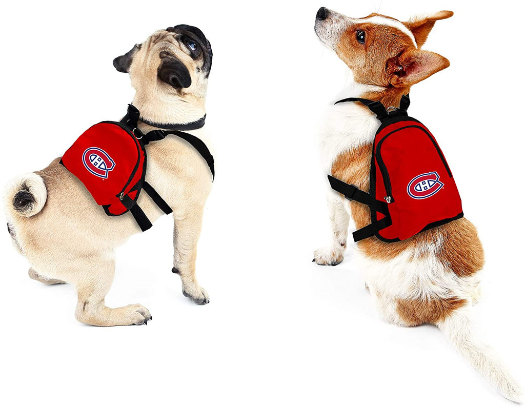Montreal Canadiens Dog Cat Mini Backpack Harness w/ Leash  