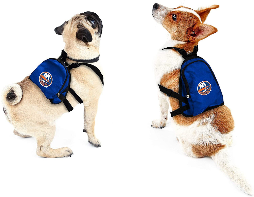 New York Islanders Dog Cat Mini Backpack Harness w/ Leash  