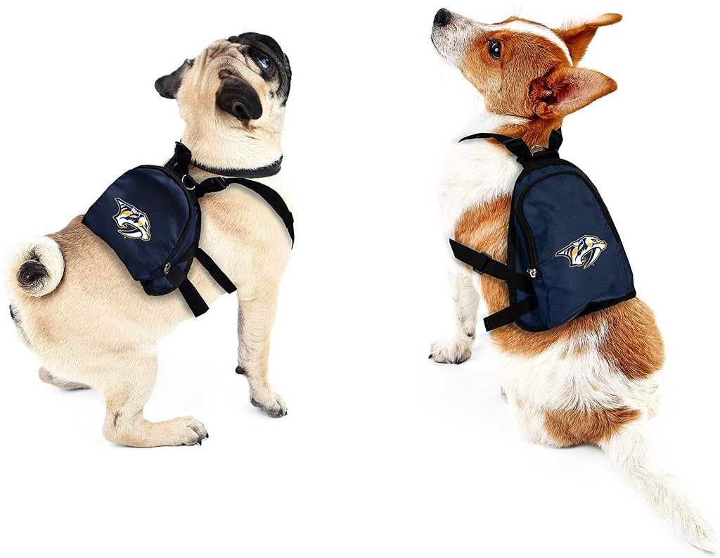 Nashville Predators Dog Cat Mini Backpack Harness w/ Leash  