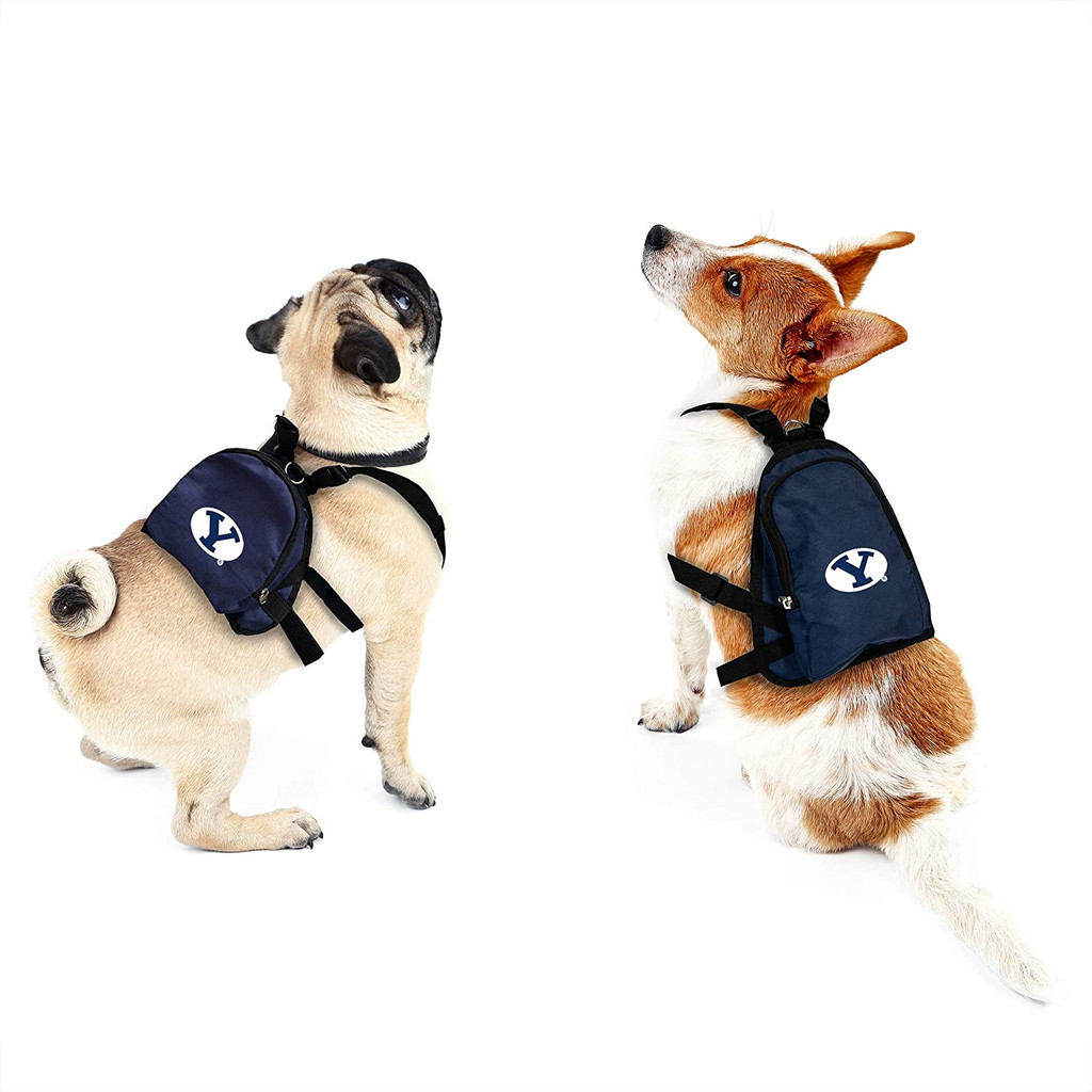 BYU Cougars Dog Cat Mini Backpack Harness w/ Leash  