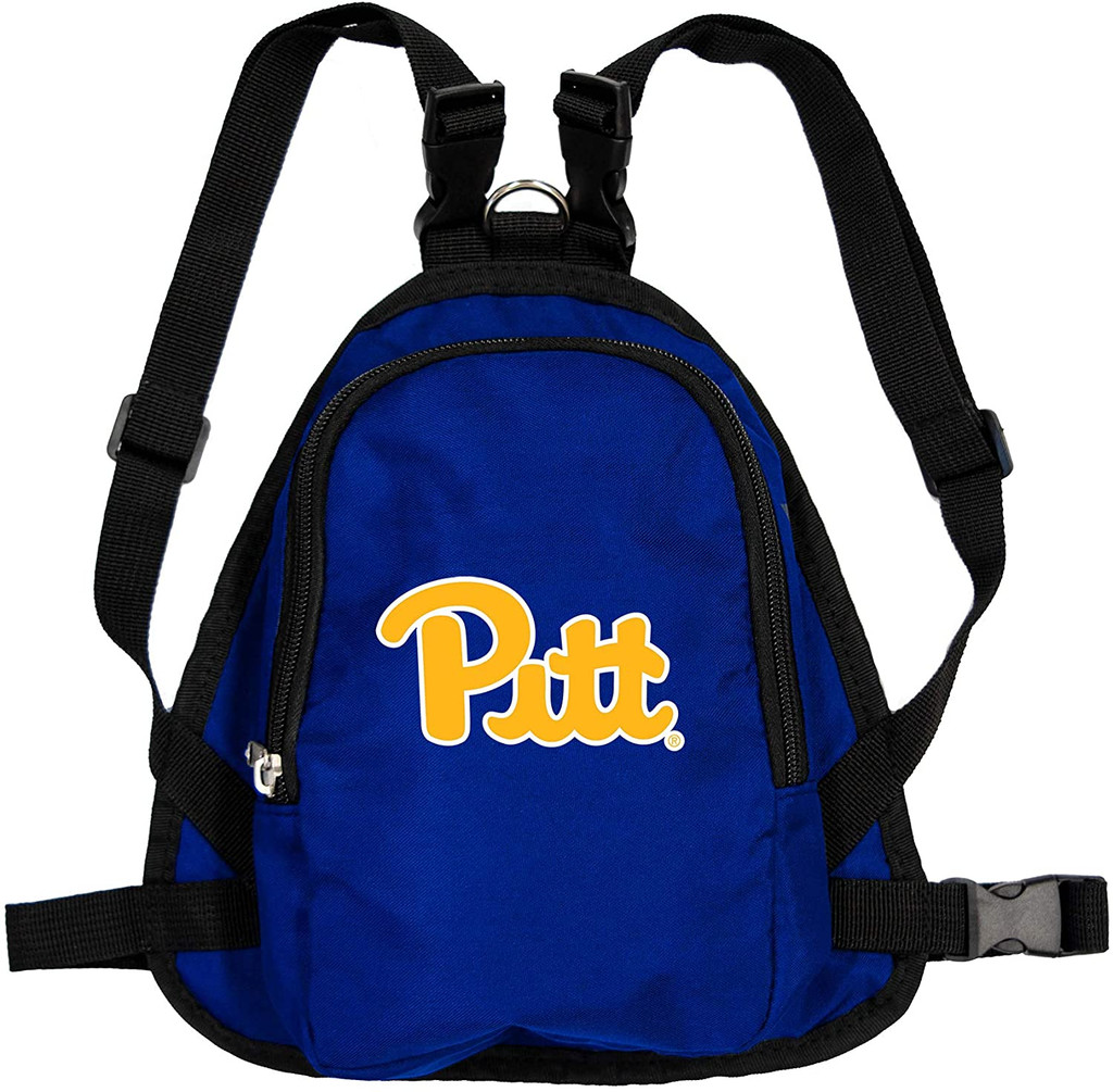 Pitt Panthers Dog Cat Mini Backpack Harness w/ Leash  
