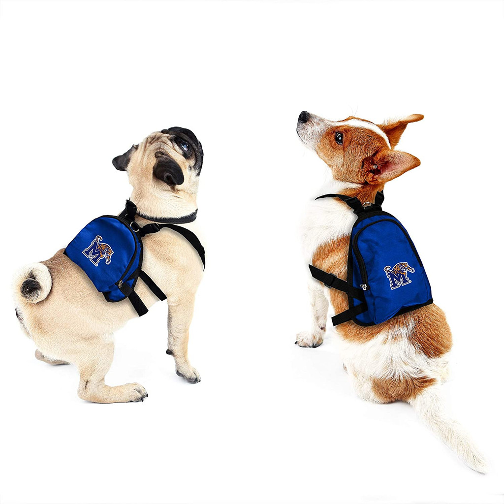 Memphis Tigers Dog Cat Mini Backpack Harness w/ Leash  