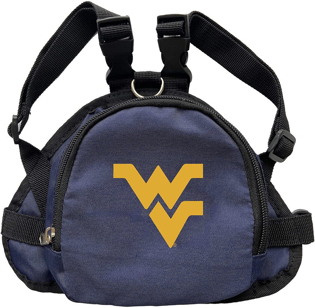 West Virginia Mountaineers Dog Cat Mini Backpack Harness w/ Leash  