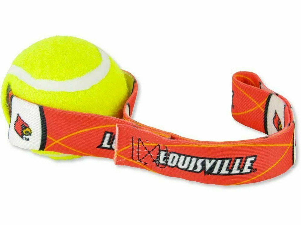 Louisville Cardinals Dog Tennis Ball Toy Tug Toss