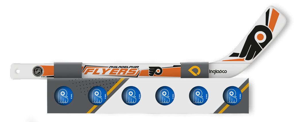 Philadelphia Flyers Knee Hockey Rapid Fire Set Mini Stick Foam Balls