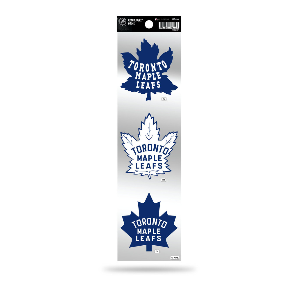 Toronto Maple Leafs 3pc Retro Spirit Decals Premium Throwback Stickers