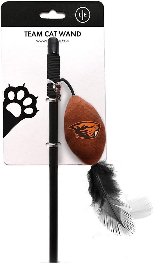 Oregon State Beavers Cat Football Toy Wand Interactive Teaser