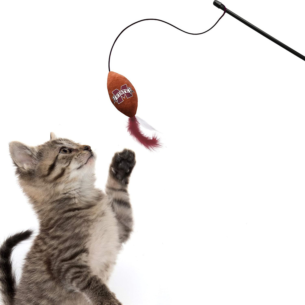 South Carolina Gamecocks Cat Football Toy Wand Interactive Teaser