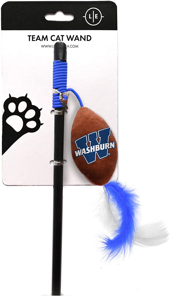 Washburn Ichabods Cat Football Toy Wand Interactive Teaser