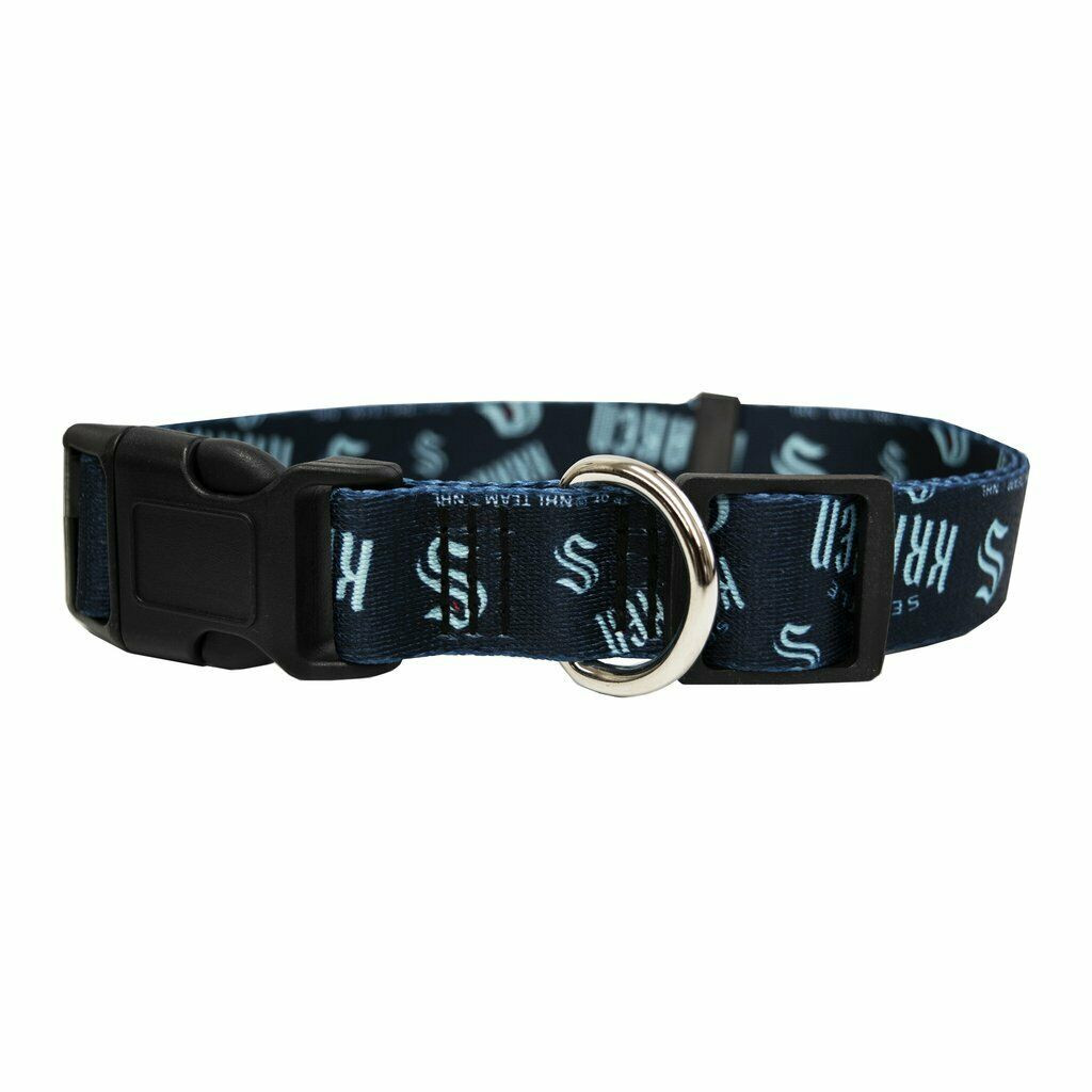 Seattle Kraken Adjustable Nylon Dog Collar 