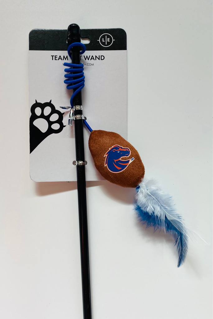 Boise State Broncos Cat Football Toy Wand Interactive Teaser