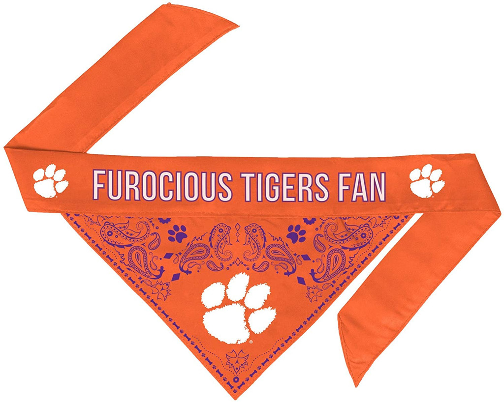 Clemson Tigers Dog Cat Tie Bandana Furocious Fan Reversible