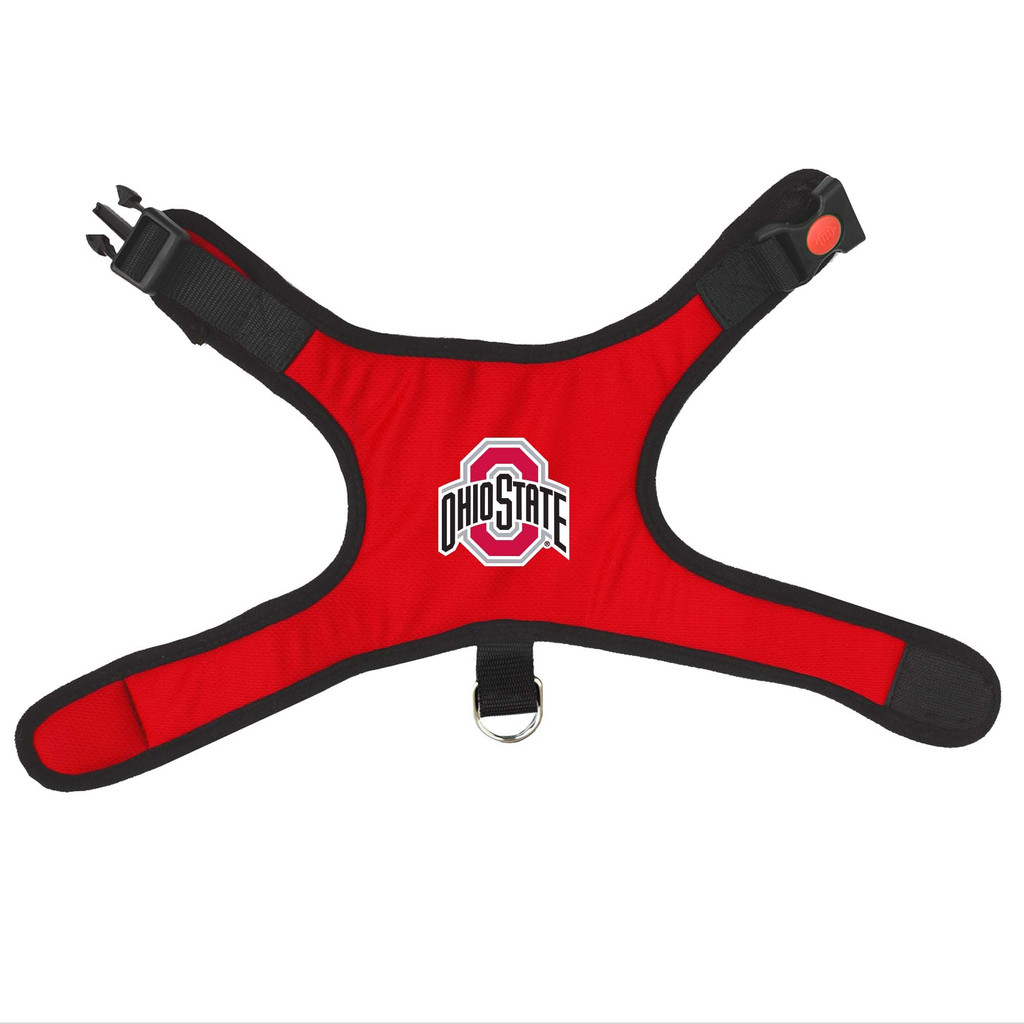 Ohio State Buckeyes Dog Cat Vest Harness Premium Padded w/ Safety Lock