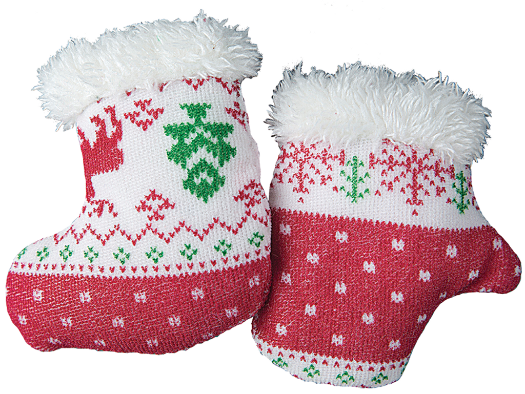 Warm Holiday Time Cat Toy Christmas Plush 2pc Set Premium Catnip