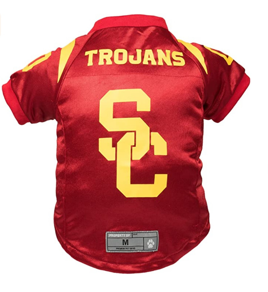 USC Trojans Dog Cat Premium Jersey Dazzle Fabric