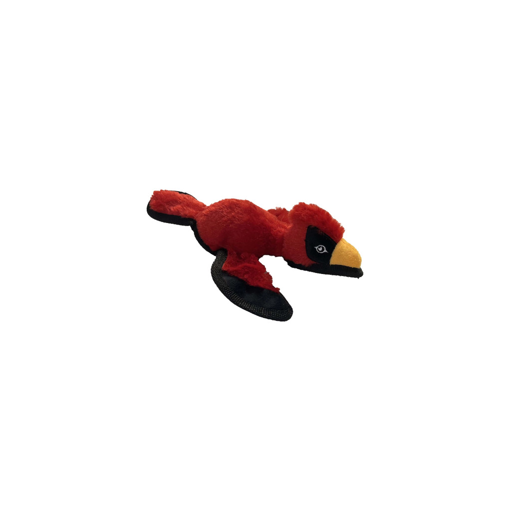 Ruffian Cardinal Dog Toy Premium Tough Plush w/ Mini Tennis Ball