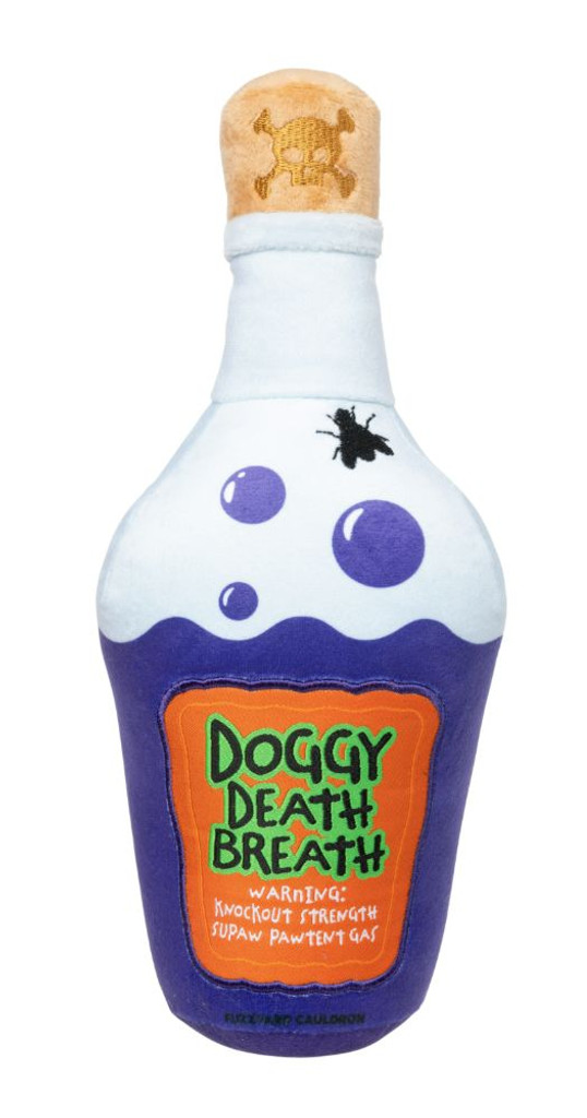 Doggy Death Breath Potion Dog Toy Halloween Plush Washable 