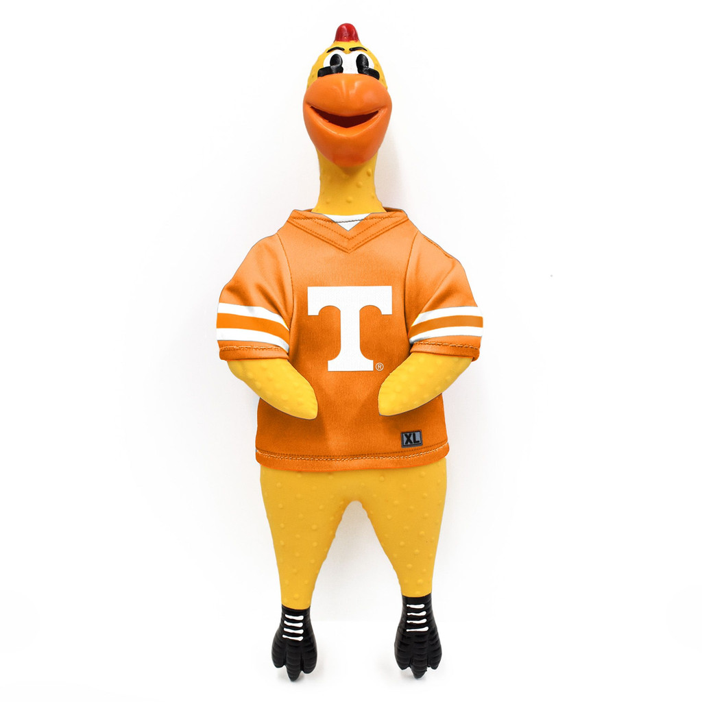 Tennessee Vols Rubber Chicken Dog Toy w/ Clucker Licensed