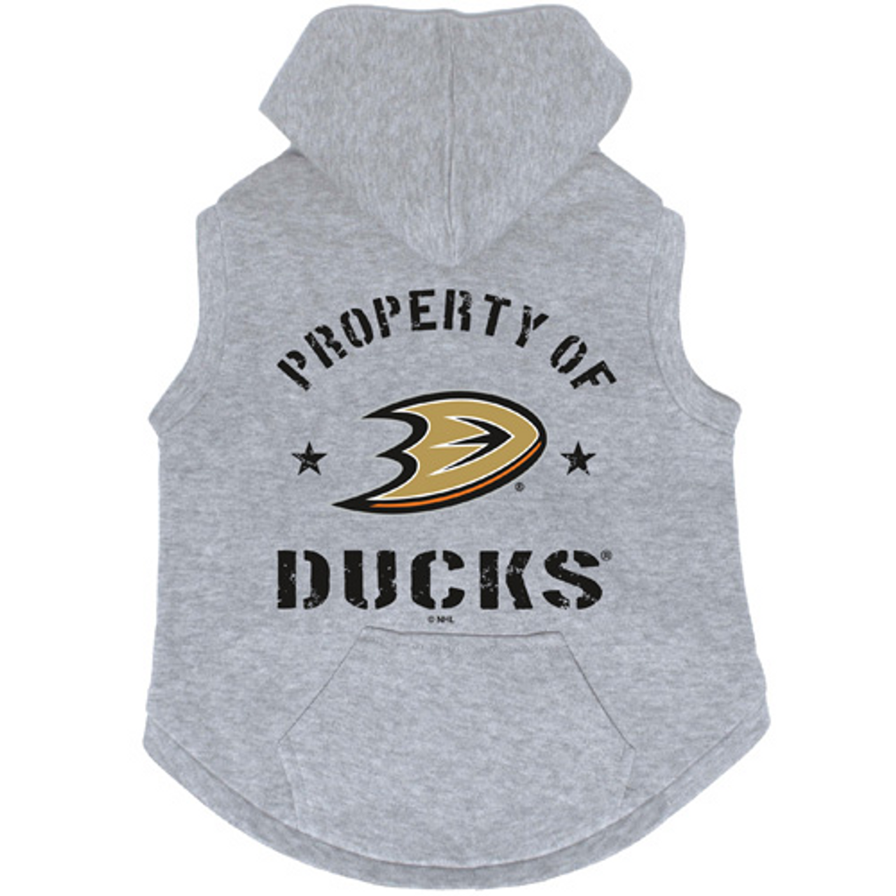 Anaheim Ducks Dog Pet Premium Button Up Property Of Hoodie Sweatshirt