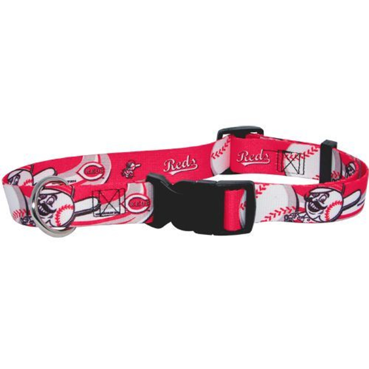 Cincinnati Reds Dog Pet Adjustable Nylon Collar