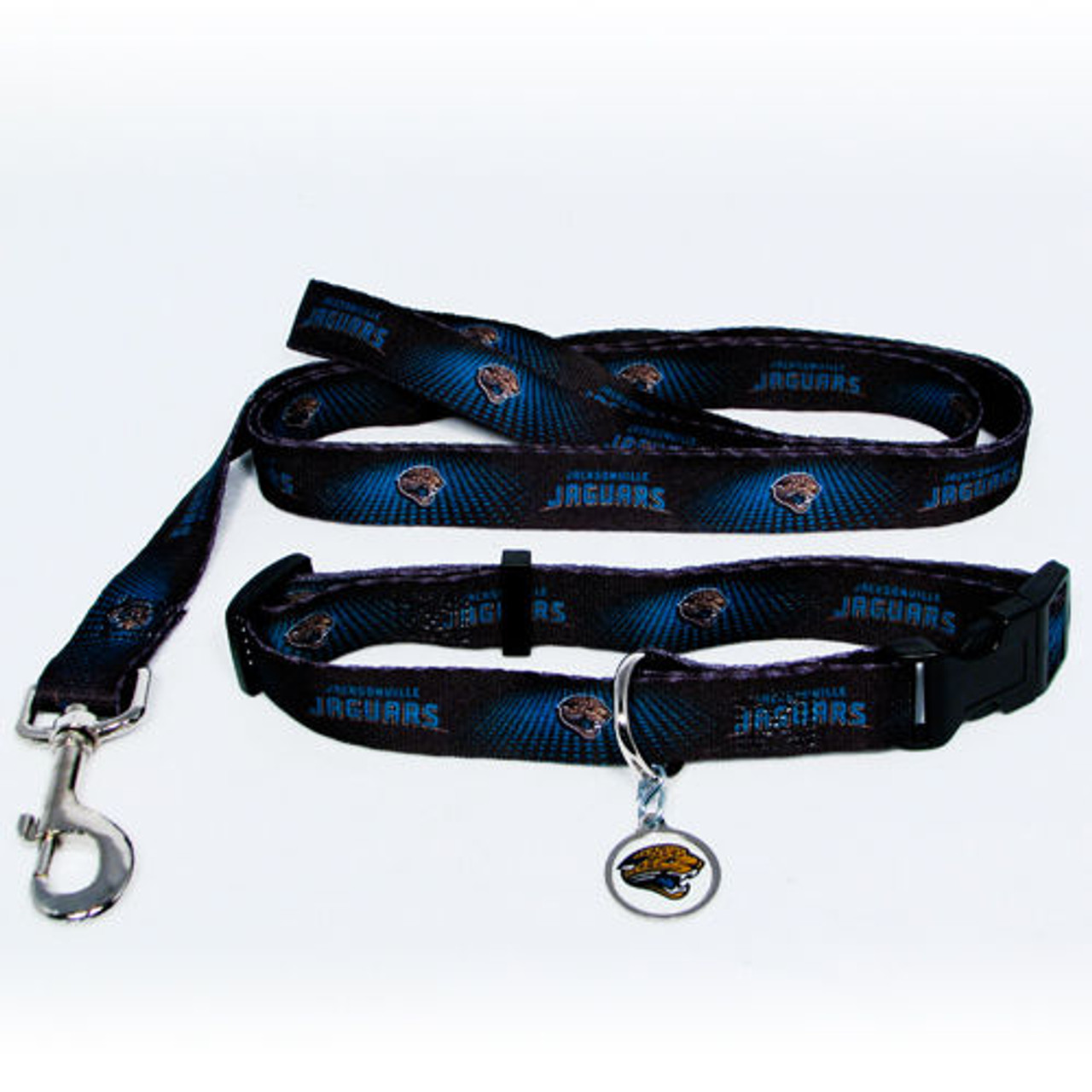 Jacksonville Jaguars Dog 3pc Pet Set Leash Collar ID Tag