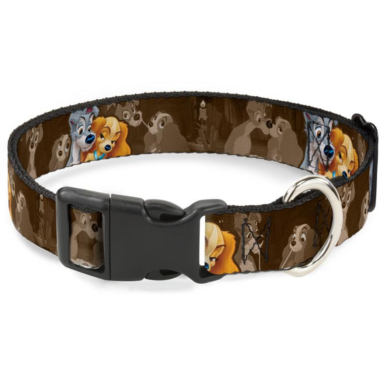 Lady & The Tramp Premium Dog Collar Spaghetti Scene Disney Licensed