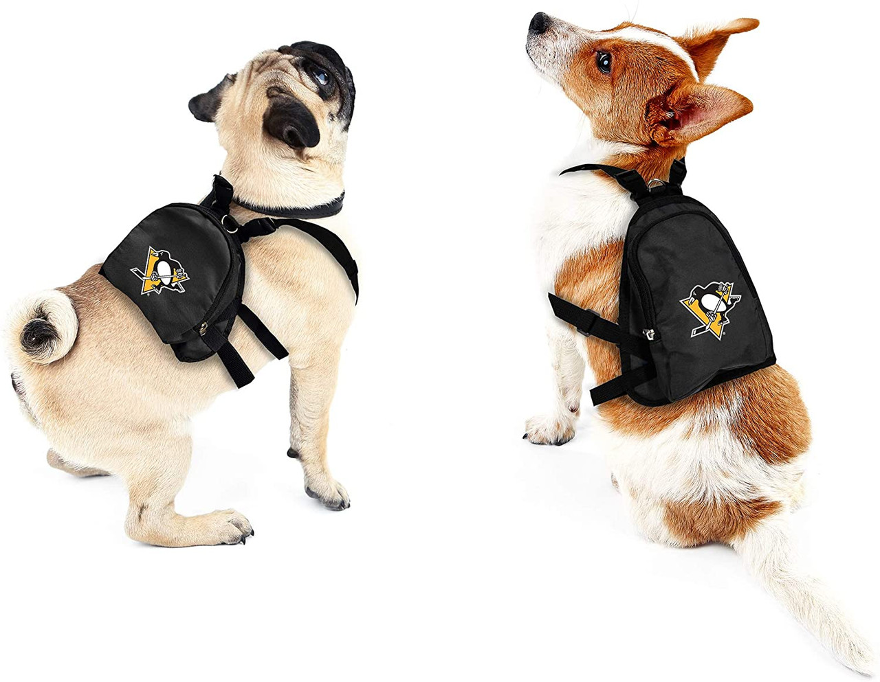 Pittsburgh Penguins Dog Cat Mini Backpack Harness w/ Leash  