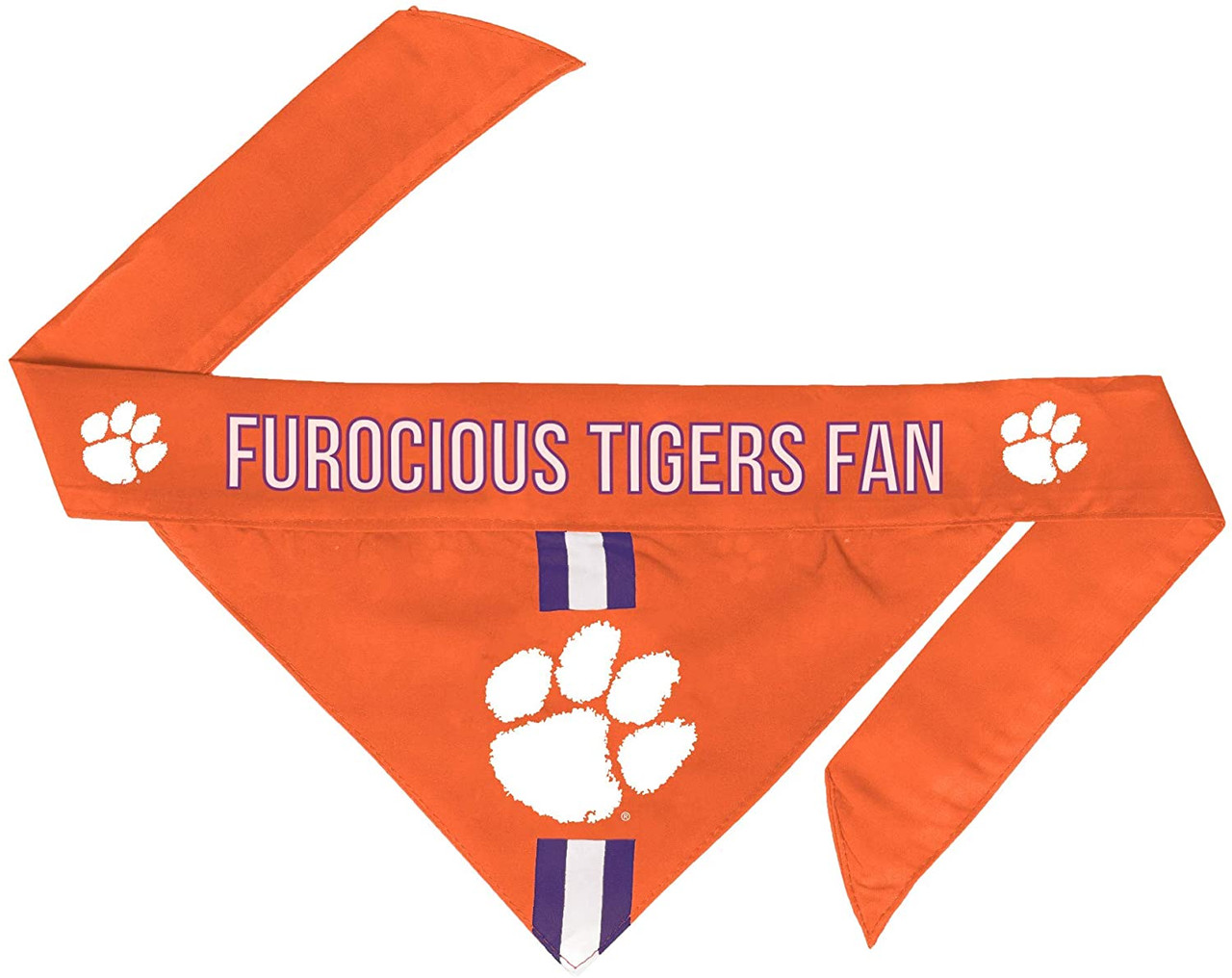 Clemson Tigers Dog Cat Tie Bandana Furocious Fan Reversible