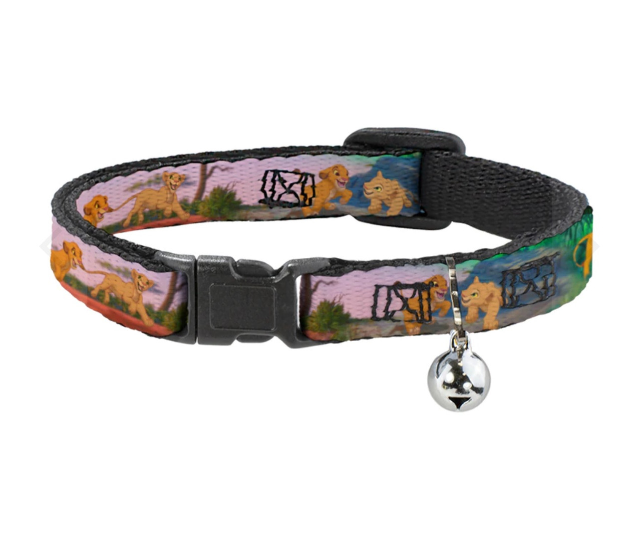 Young Simba Lion King Cat Collar Premium Breakaway w/ Bell Licensed