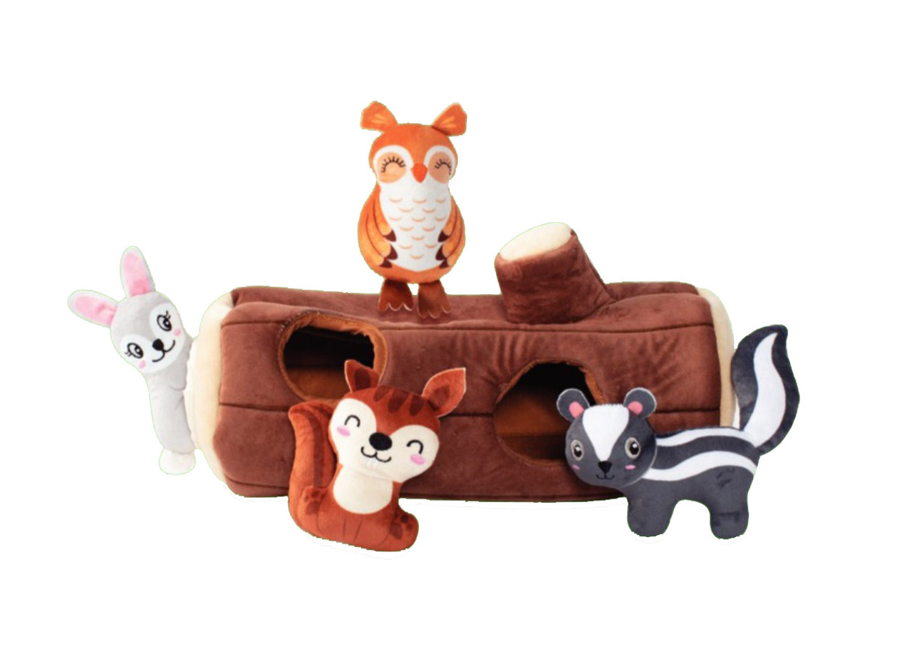 Branch Out Dog Toy 5pc Set Plush Animals Interactive Hide & Seek